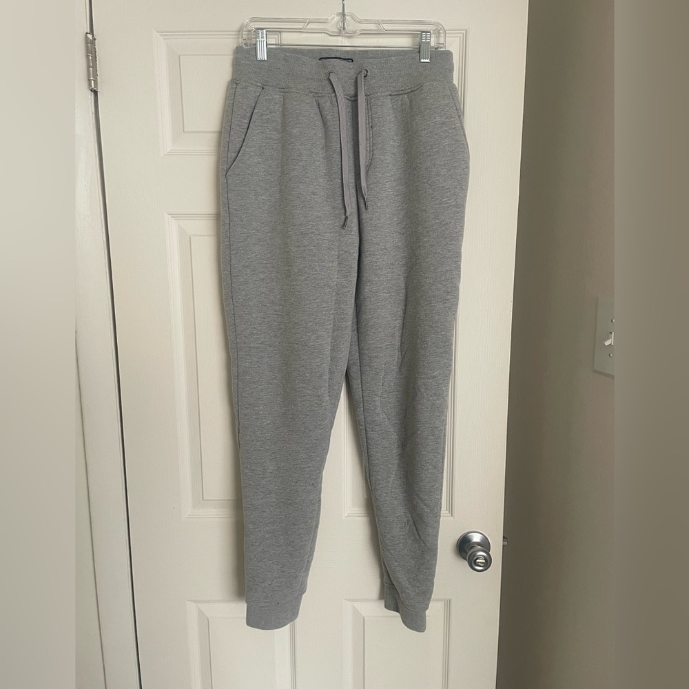 Mens Gray Sherpa Lined Sweatpants